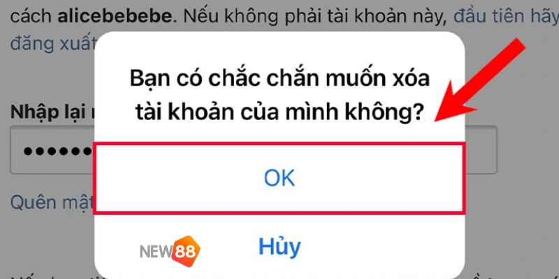 Chi tiết cách để xóa tài khoản New88 an toàn nhanh chóng